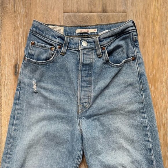 Levi's Jeans Ribcage Straight Ankle Tango Fade - Size 26 - Picture 4 of 16
